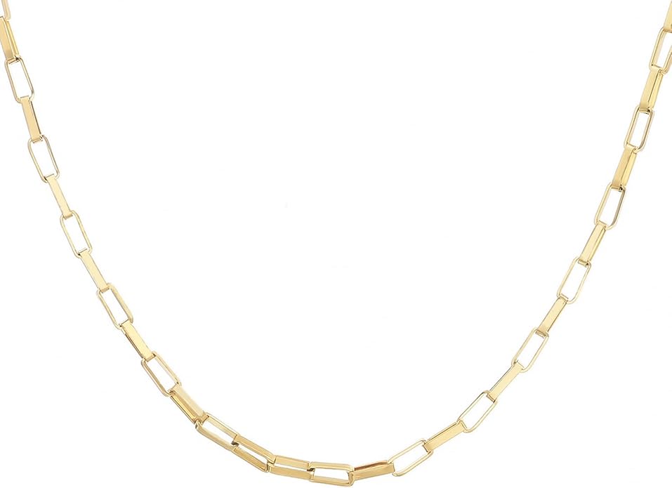 Dainty Chain Necklace for Women, 18K Gold Plated Coin Disc Choker Necklaces Simple Satellite Beaded Twisted Thin Paper Clip Chain Everyday Jewelry Gifts