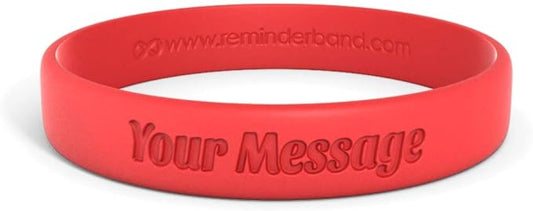 Reminderband Custom Silicone Bracelet – Motivational Wristbands, Bulk Personalized Bands for Events, Awareness, Fundraisers, Gifts – Custom Rubber Bracelets - 1/2" Classic