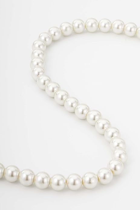 BABEYOND Round Imitation Pearl Necklace Wedding Pearl Necklace for Brides