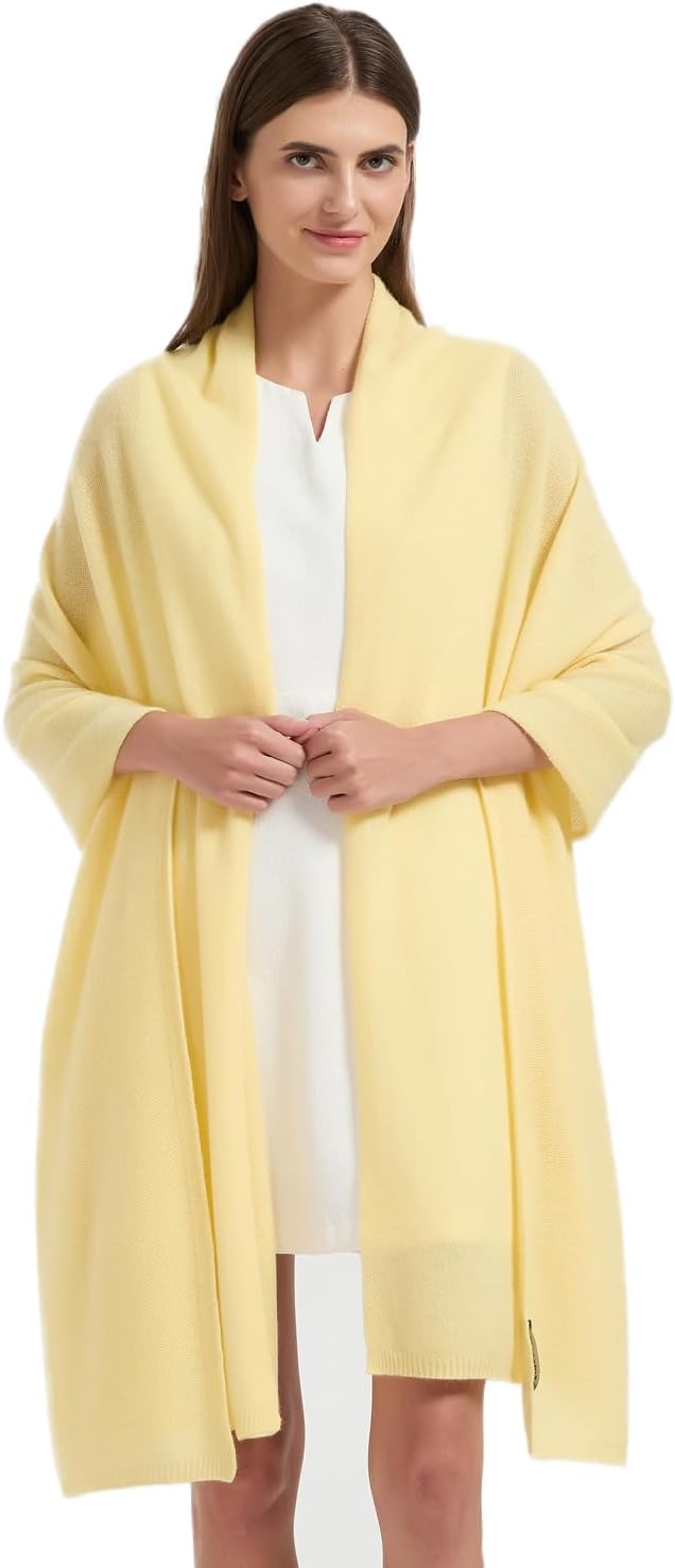 Erdenech Luxury Cashmere Wool Blend Wrap for Women, All-Season Travel Wrap Shawl, Extra Large Blanket Shawl Scarf Pashmina