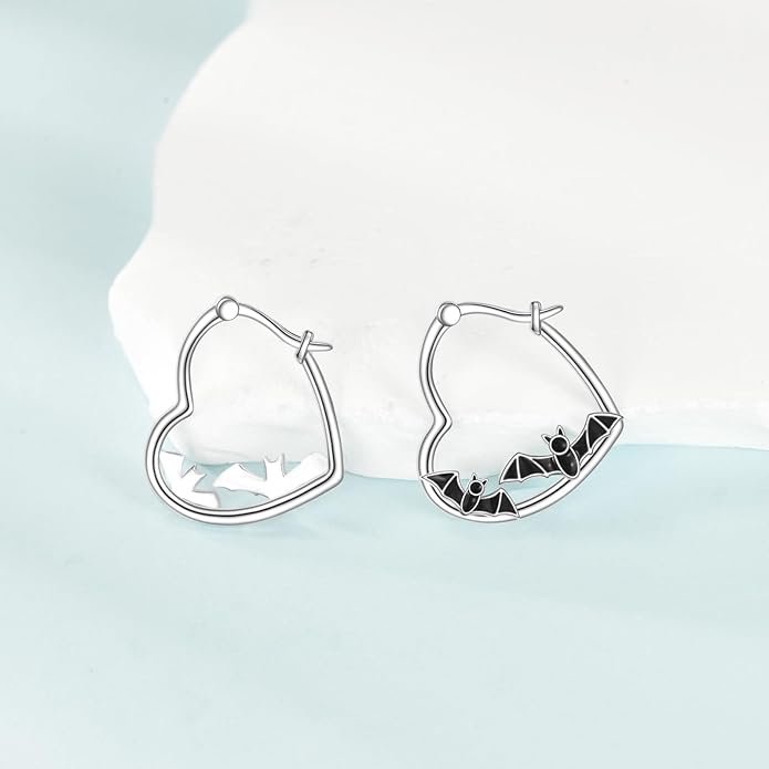 YFN Animal Earrings Sterling Silver Animal Heart Hoop Dangle Earrings Cute Jewelry Gifts for Women