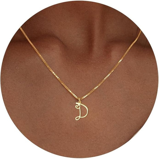 Initial Necklaces for Women Trendy, Dainty Silver Letter Necklace Cute Pendant Choker Name Necklace Personalized Costume Monogram Silver Jewelry Necklace for Women Valentines Gifts