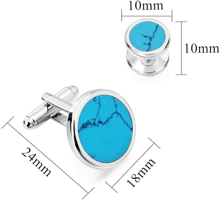 HAWSON Fashion Mother-of-Pearl Tuxedo Shirt Button and Cufflink Set, Specially Designed for Wedding Business