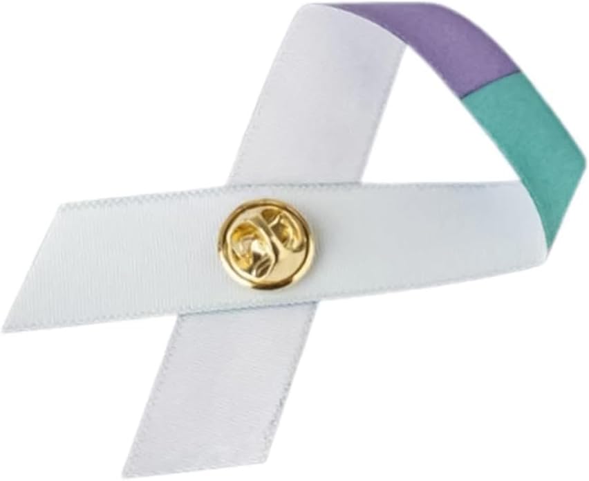1/2/5/10/25/50/100pcs Satin Awareness Ribbon Pins (Pick your color), for Cancer & Disease Awareness, Bulk Quantities for Fundraising, Events, Gift Giving