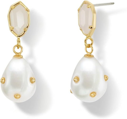 OZEL – Crystal Earrings for Women Dangle – 14K Gold Plated Lightweight Daily Fashion Earrings