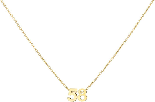 Number Necklace for Women Dainty 18K Gold Plated Pendant Necklace Charm Birth Month Personalized Jewelry Birthday Gift