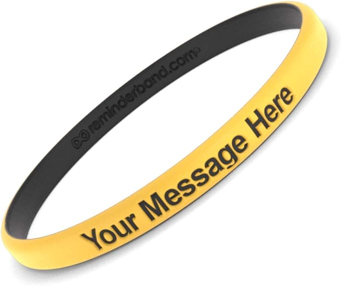 Reminderband Custom Rubber Bracelets - Thin Luxe Wristbands