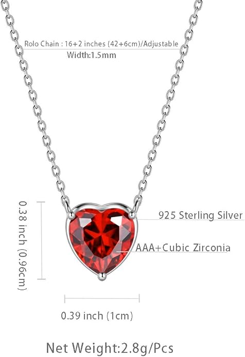 Aurora Tears 925 Sterling Silver 12 Birthstone Hearts Jewelry Women Crystal Wedding/Engagement/Bridal Heart Necklace/Earring/Ring/Bracelet Sets Jewellery
