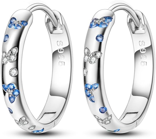 925 Sterling Silver Women Earrings, Sparkling Star and Moon Earrings, Various Hypoallergenic Earrings, Best Gift for Women