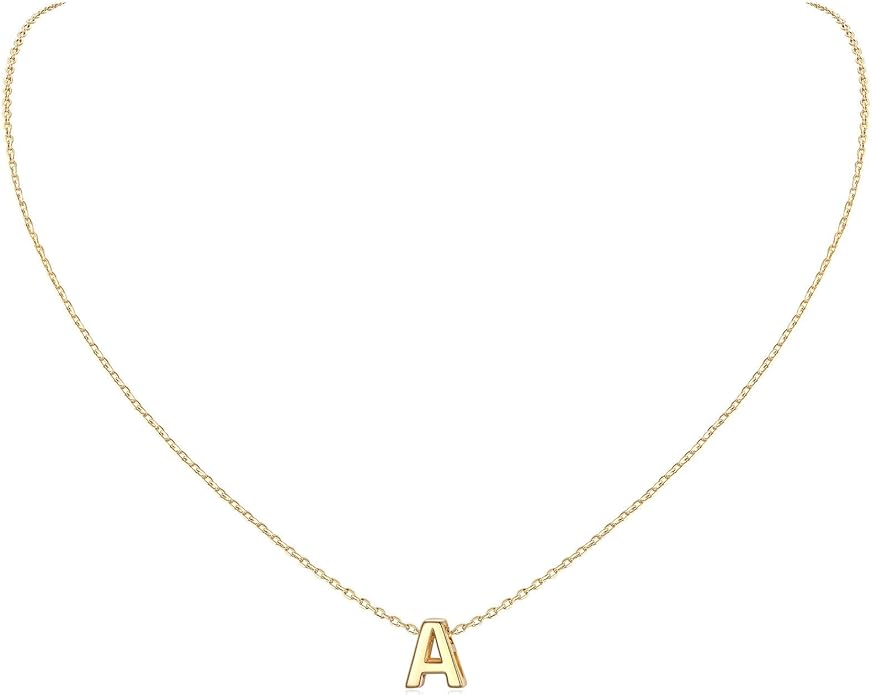 ChicSilver 925 Sterling Silver Initial Necklace for Women Dainty Letter Jewelry Personalized Gift