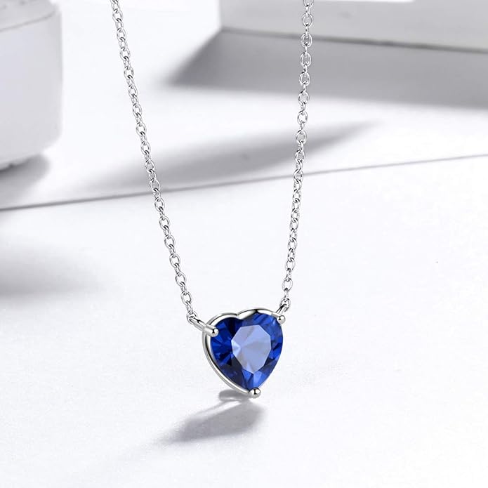 Aurora Tears 925 Sterling Silver 12 Birthstone Hearts Jewelry Women Crystal Wedding/Engagement/Bridal Heart Necklace/Earring/Ring/Bracelet Sets Jewellery