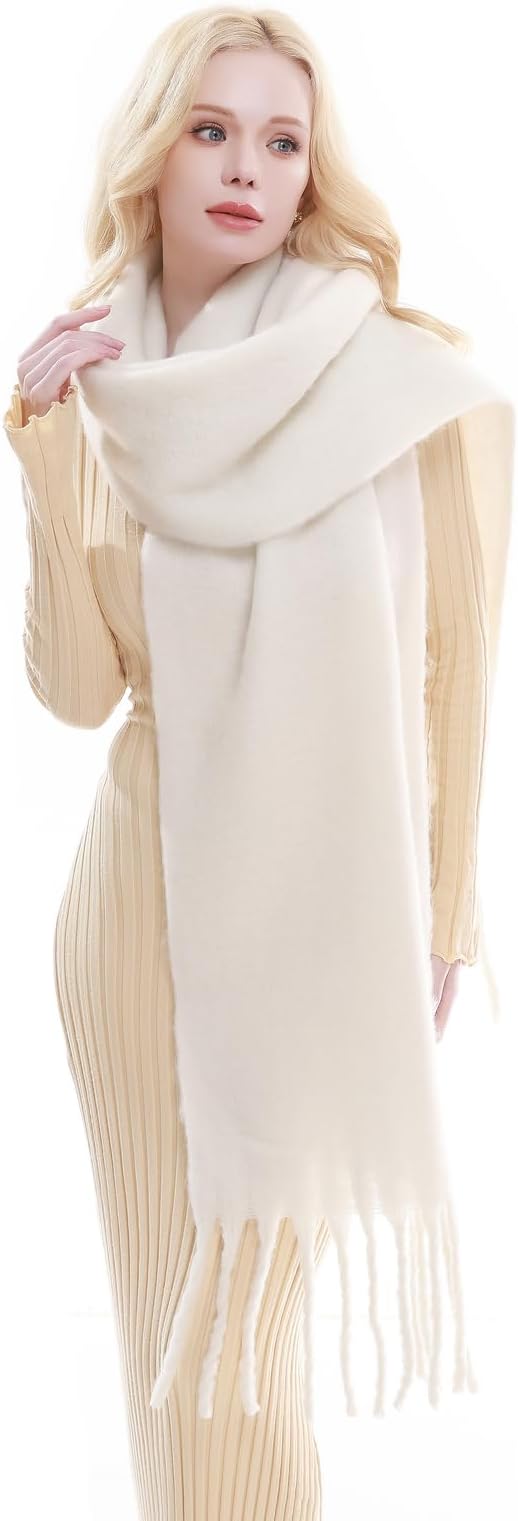 RIIQIICHY Chunky Scarf for Women Winter Warm Thick Scarves Oversized Blanket Scarf