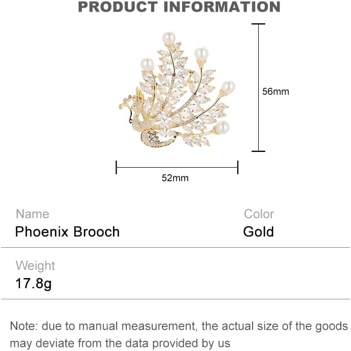 14K Gold Majestic Phoenix Brooch Embellished with Lustrous Pearls and Colorful Gemstones, Sophisticated Jewelry for Memorable Events, Must-Have Accessory for Elegant Women