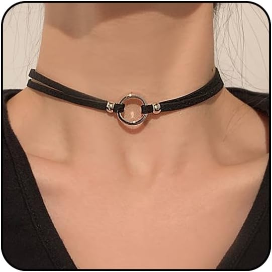 Sora Tuki Black Choker Necklace for Women 1cm-3cm Wide Velvet Leather Lace Chocker Tattoo Collar 90s Goth Jewelry