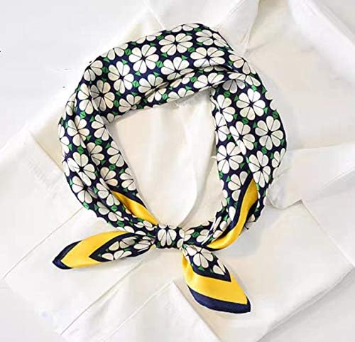 ANDANTINO 100% Mulberry Silk Scarf -21” Lightweight Square Neckerchief – Breathable Digital Printed Scarves with Gift Packed