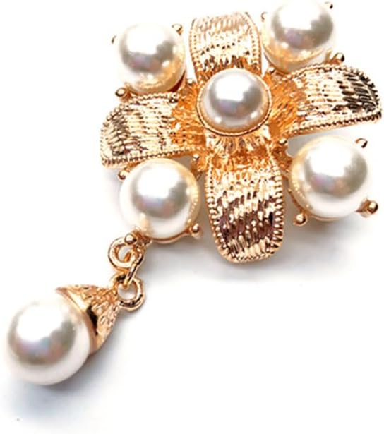 JKQBUX Versailles series Baroque elegant Brooches Pin for Women Men Girls Retro Court Pearl Corsage Pin delicate accessory