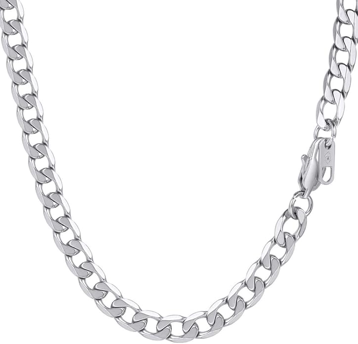 PROSTEEL 316L Stainless Steel Cuban Link Chain Necklaces for Men, Black/18K Gold Plated, Hypoallergenic Jewelry, 4mm-13mm, 14"-30", Come with Box