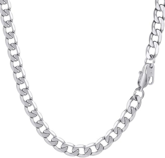 PROSTEEL 316L Stainless Steel Cuban Link Chain Necklaces for Men, Black/18K Gold Plated, Hypoallergenic Jewelry, 4mm-13mm, 14"-30", Come with Box