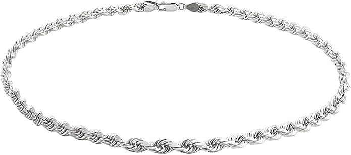 Savlano 925 Sterling Silver Solid Italian Figaro, Rope,Herringbone, Curb, Ball Bead, Snake, Mariner Chain Anklet for Women, Comes in 0.8mm - 5mm With Gift Box