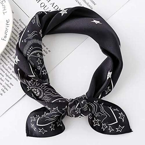 ANDANTINO 100% Mulberry Silk Scarf -21” Lightweight Square Neckerchief – Breathable Digital Printed Scarves with Gift Packed