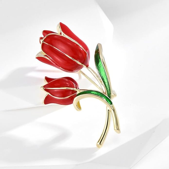 Flower Brooch Pin Rhinestones Pearl Flower Brooches Floral Pin Jewelry for Women Girls