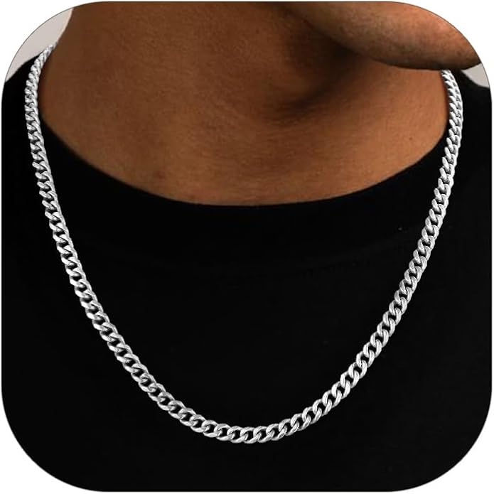 PROSTEEL Miami Cuban Link Chain for Men, 18K Gold/Black/Stainless Steel Necklace,6mm/9mm/12mm Width, Upgrade Clasp & Durable Chain for Mens Womens Jewelry,18"-30",with Gift Box