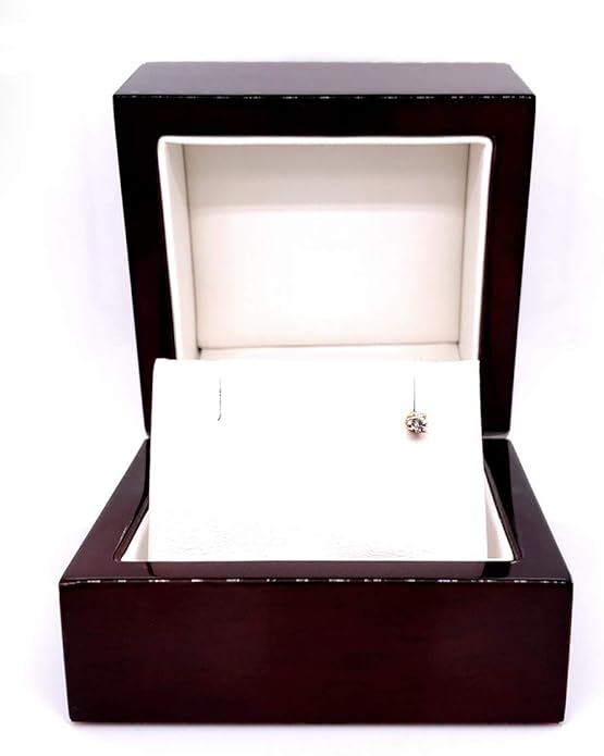 18k Gold Round SINGLE Diamond Stud Earring (0.08ct, Good, I2-I3) 4-Prong Basket set with Screw-back Diamond Wish