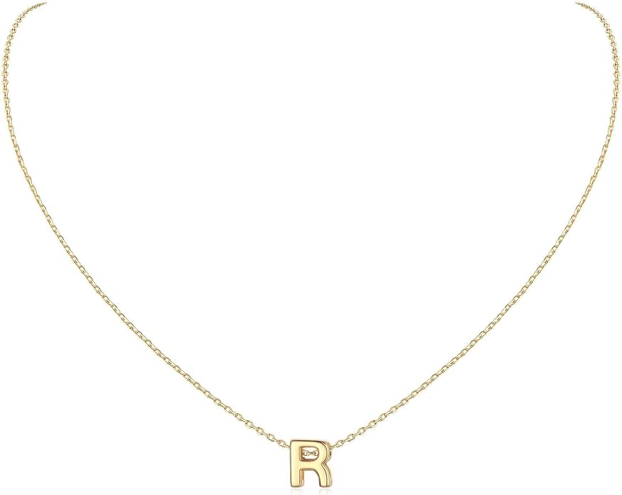 ChicSilver 925 Sterling Silver Initial Necklace for Women Dainty Letter Jewelry Personalized Gift