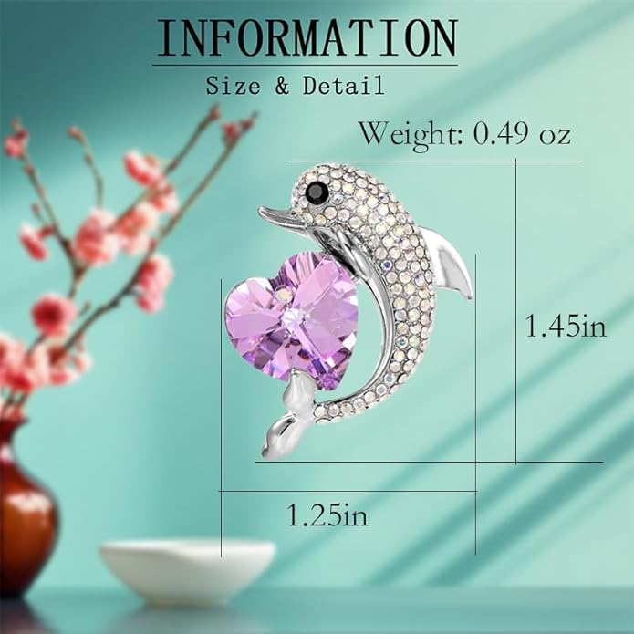 Animal Brooch for Women Girls 18k Gold Plated Animal Brooch Pin Rhinestone Animal Brooch Lapel Pin Jewelry Thanksgiving Day Birthday Wedding Gifts for Mom Wife