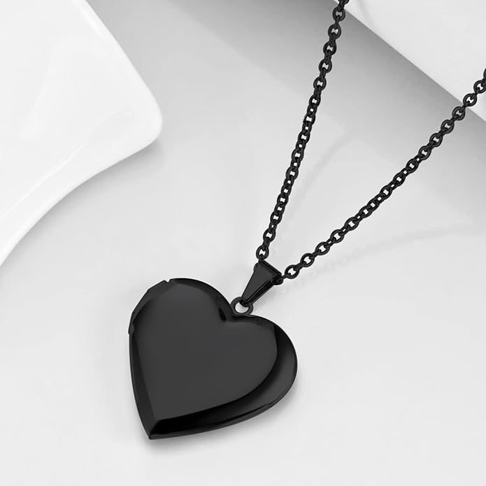 PHOCKSIN Personalized Locket Necklace for Women Photo Necklace with Customized Picture Birth Flower Birthstone New Years Gifts for Women