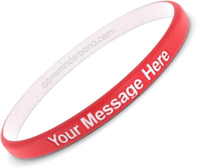 Reminderband Custom Rubber Bracelets - Thin Luxe Wristbands