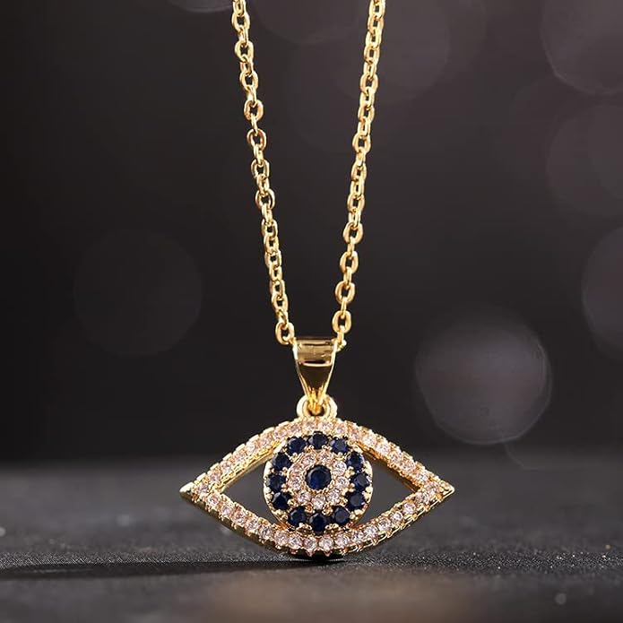 18k Gold Plated Necklace for Women Trendy Dainty Charm Evil eye Italian horn hummingbird starfish seashell bow elephant snake butterfly ladybug PendentMinimalist Delicate Jewelry for Women