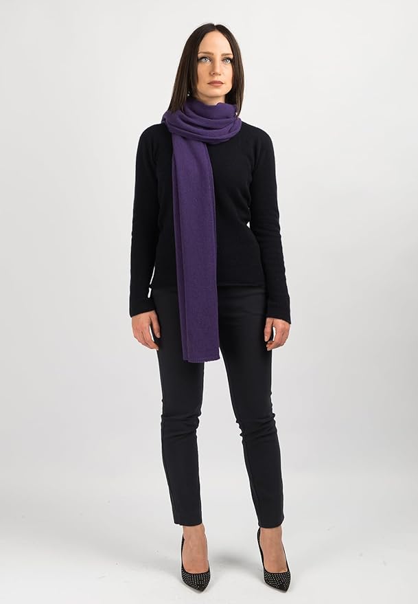 Dalle Piane Cashmere - 100% Cashmere Scarf - Made in Italy - Winter Neck Warmer (14" x 77") - Christmas Gift