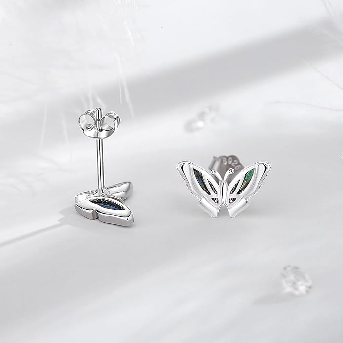 INFUSEU Sterling Silver Cute Stud Earrings Cat Frog Mushroom Bunny, Small Gifts for Women Teen Girls Animal Lovers