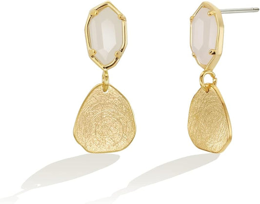 OZEL – Crystal Earrings for Women Dangle – 14K Gold Plated Lightweight Daily Fashion Earrings