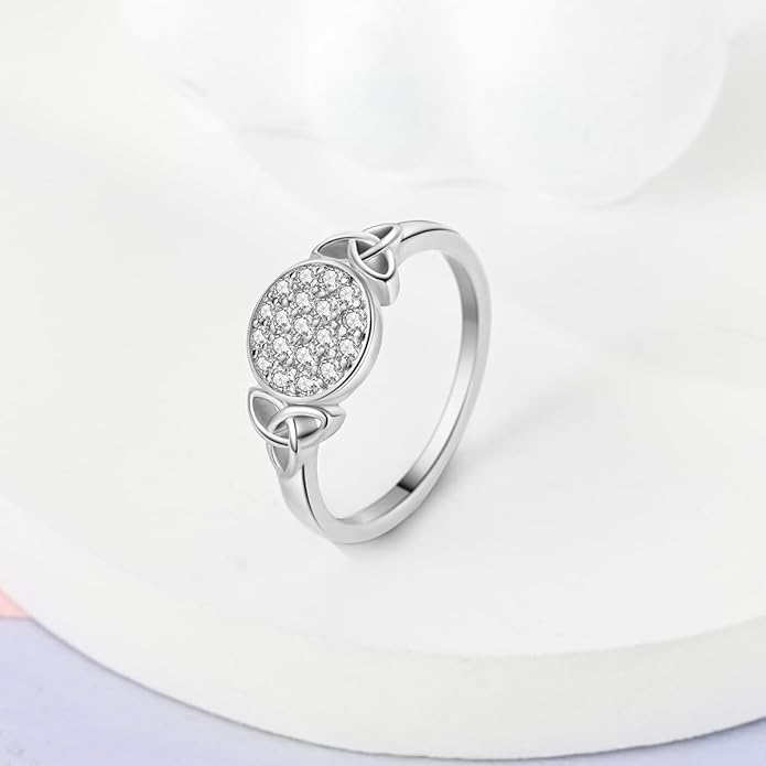 NARMO 925 Sterling Silver Rings for Women Evil Eyes Rings Entwined Line Cubic Zirconia Rings Simple Stackable Finger Rings Engagement Ring Personality Rings Size 6-9