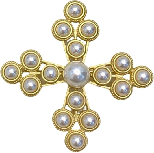 JKQBUX Versailles series Baroque elegant Brooches Pin for Women Men Girls Retro Court Pearl Corsage Pin delicate accessory
