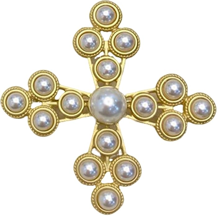 JKQBUX Versailles series Baroque elegant Brooches Pin for Women Men Girls Retro Court Pearl Corsage Pin delicate accessory