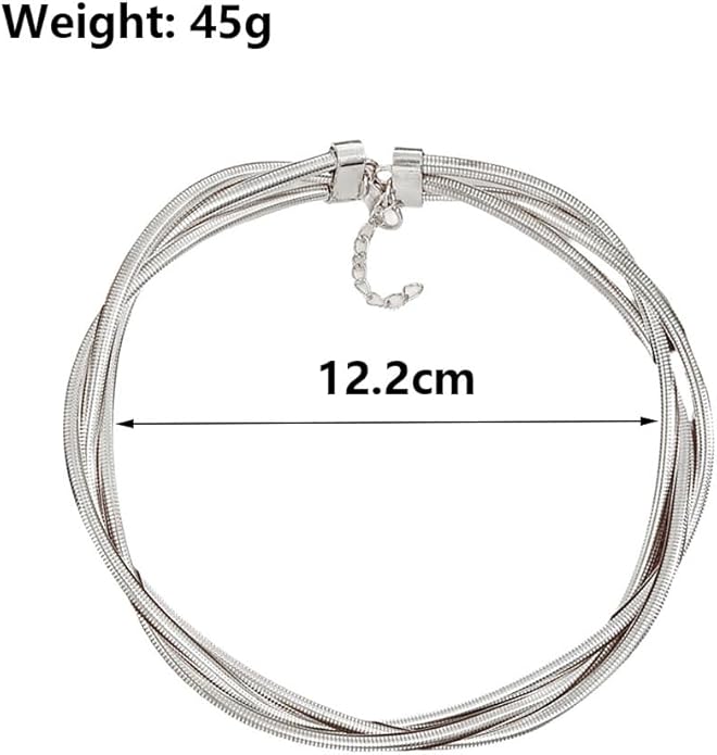 Chunky Gold Statement Choker Neckalce for Women Layered Snakebone Chain Collar Necklace Twist Wrap Stainless Steel Choker Punk Aesthetic Jewelry Gifts