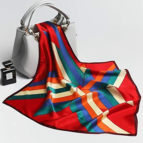 ANDANTINO 100% Mulberry Silk Scarf -21” Lightweight Square Neckerchief – Breathable Digital Printed Scarves with Gift Packed