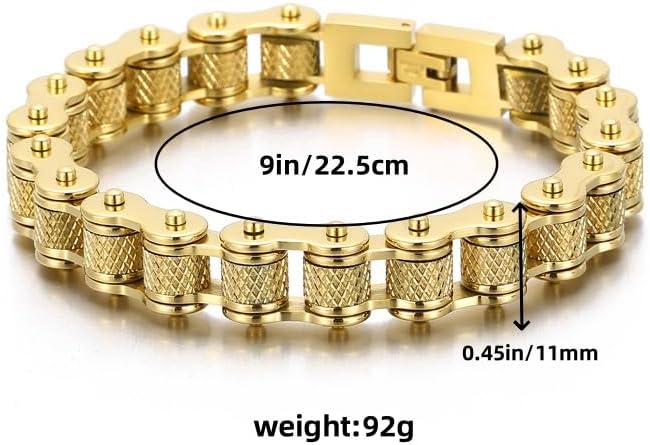 Generic 18k Gold Cuban Men's Bracelet, Fashionable Tough Guy Style, Hip-Hop Bracelet, Suitable for Holidays