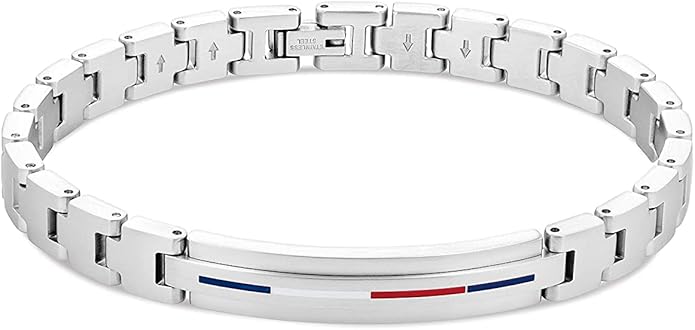 Tommy Hilfiger Men's Jewelry Link Bracelet, Color: Silver (Model: 2790313)