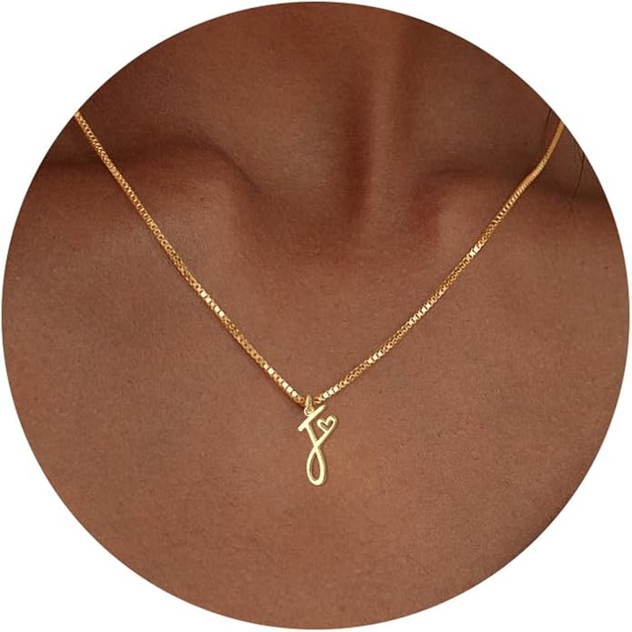 Initial Necklaces for Women Trendy, Dainty Silver Letter Necklace Cute Pendant Choker Name Necklace Personalized Costume Monogram Silver Jewelry Necklace for Women Valentines Gifts