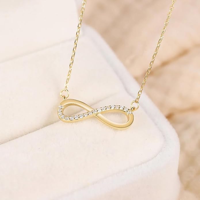 Gold Necklace for Women-14k Gold Plated Infinity Necklace Star Of David Necklace Evil Eye Cross Pendants Heart Dainty Gold Necklace For Women