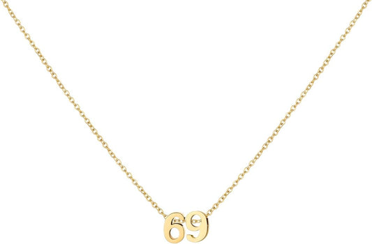 Number Necklace for Women Dainty 18K Gold Plated Pendant Necklace Charm Birth Month Personalized Jewelry Birthday Gift