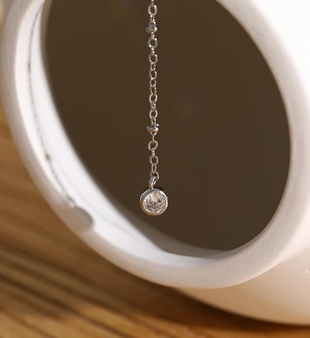 iF YOU Lariat Gold Long Necklaces for Women Trendy, Dainty 14K Gold Plated Drop Chain Necklace, Layered Rosary Beaded Y Necklaces Simple Fashion Jewelry Gifts