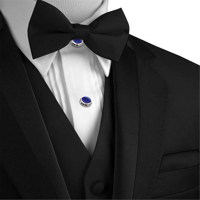 HAWSON Cufflinks and Studs for Men-Fashion Men Vintage Enamel Carbon Fiber Tuxedo Shirt Cufflinks and Studs Set for Regular Wedding Business Accessories
