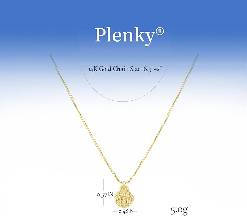 Gold Necklace for Women-14K Gold Plated Bow,Dragon,Shell, Palm Tree, Seahorse, Conch Shell,Sardines, Cowboy Boot,Bat,Bunny Pendant Beachy Jewelry for Women Gifts