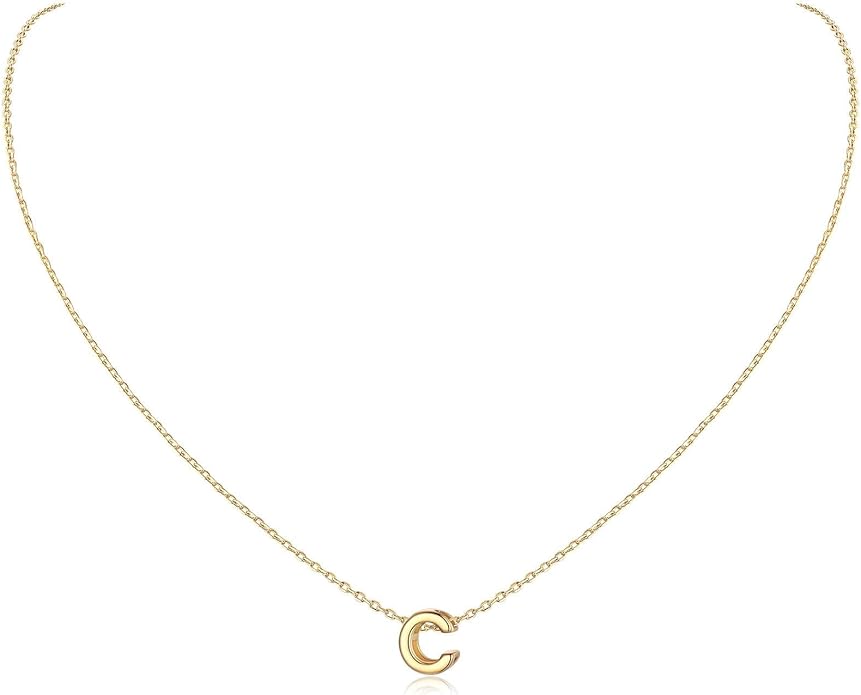 ChicSilver 925 Sterling Silver Initial Necklace for Women Dainty Letter Jewelry Personalized Gift