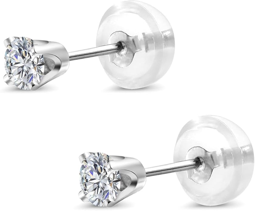 Gem Stone King 0.20 to 6 Cttw 14K Gold Lab Grown Diamond Stud Earrings | Gold Earrings For Women Men | E-F Color | VS1-VS2 Clarity